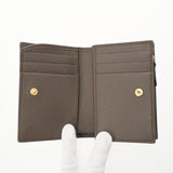 GUCCI グッチ コンパクトウォレット ダブルG ベージュ/エボニー/グレー 772738 レディース GGスプリームキャンバス レザー 二つ折り財布 Aランク 中古 銀蔵