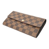 LOUIS VUITTON ルイヴィトン ダミエ ポルトフォイユ サラ 旧型 ブラウン N61734 レディース ダミエキャンバス 長財布 Aランク 中古 銀蔵