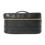 CHANEL シャネル 横型バニティ ビコローレ ブラック A01618 レディース ラムスキン バニティバッグ ABランク 中古 銀蔵