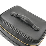 CHANEL シャネル 横型バニティ ビコローレ ブラック A01618 レディース ラムスキン バニティバッグ ABランク 中古 銀蔵