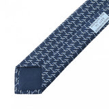 HERMES エルメス ネクタイ ネイビー メンズ シルク100% ネクタイ 未使用 銀蔵