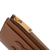 CELINE セリーヌ ジップ付き カードホルダー タン 10K583EMJ.04LU レディース ラムスキン コインケース Aランク 中古 銀蔵