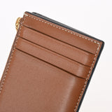 CELINE セリーヌ ジップ付き カードホルダー タン 10K583EMJ.04LU レディース ラムスキン コインケース Aランク 中古 銀蔵