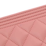 CHANEL シャネル ボーイシャネル ロングジップウォレット ピンク A80288 レディース ラムスキン 長財布 Aランク 中古 銀蔵