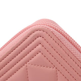 CHANEL シャネル ボーイシャネル ロングジップウォレット ピンク A80288 レディース ラムスキン 長財布 Aランク 中古 銀蔵