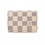 LOUIS VUITTON ルイヴィトン ダミエアズール アンヴェロップ カルト ドゥ ヴィジット ホワイト N61746 ユニセックス ダミエキャンバス カードケース Aランク 中古 銀蔵