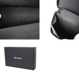 PRADA プラダ ラウンドジップウォレット ブラック 2ML188 ユニセックス サフィアーノレザー 二つ折り財布 ABランク 中古 銀蔵