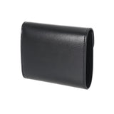 CELINE セリーヌ スモールフラップウォレット ブラック レディース カーフ 三つ折り財布 ABランク 中古 銀蔵