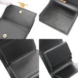 CELINE セリーヌ スモールフラップウォレット ブラック レディース カーフ 三つ折り財布 ABランク 中古 銀蔵