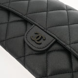 CHANEL シャネル マトラッセ クラシックロングフラップ ウォレット ブラック AP0241 レディース ラムスキン 長財布 Aランク 中古 銀蔵
