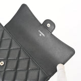 CHANEL シャネル マトラッセ クラシックロングフラップ ウォレット ブラック AP0241 レディース ラムスキン 長財布 Aランク 中古 銀蔵