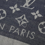 LOUIS VUITTON ルイヴィトン モノグラム デニムショール ダークブルー M71376 レディース シルク60％/ウール40％ ショール ABランク 中古 銀蔵
