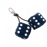 LOUIS VUITTON ルイヴィトン モノグラム バッグチャーム LVサークル　ラッキーダイス ブルー M03106 ユニセックス モノグラムキャンバス ベルベット キーホルダー 未使用 銀蔵