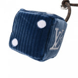 LOUIS VUITTON ルイヴィトン モノグラム バッグチャーム LVサークル　ラッキーダイス ブルー M03106 ユニセックス モノグラムキャンバス ベルベット キーホルダー 未使用 銀蔵