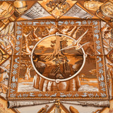 HERMES エルメス カレ 90 AU SON DE TAM TAM ブラウン/マルチカラー レディース シルク100％ スカーフ Aランク 中古 銀蔵