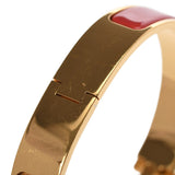 HERMES エルメス クリックH レッド ゴールド金具 レディース ブレスレット ABランク 中古 銀蔵