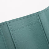 PRADA プラダ 財布 アクア 1MH043 ユニセックス サフィアーノレザー 二つ折り財布 Aランク 中古 銀蔵