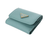 PRADA プラダ 財布 アクア 1MH043 ユニセックス サフィアーノレザー 二つ折り財布 Aランク 中古 銀蔵