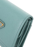 PRADA プラダ 財布 アクア 1MH043 ユニセックス サフィアーノレザー 二つ折り財布 Aランク 中古 銀蔵