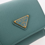 PRADA プラダ 財布 アクア 1MH043 ユニセックス サフィアーノレザー 二つ折り財布 Aランク 中古 銀蔵