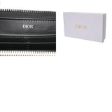 CHRISTIAN DIOR クリスチャンディオール Saddle ロングジップウォレット ブラック 2ADBC315YKK_HOON メンズ キャビアスキン 長財布 Aランク 中古 銀蔵