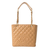 CHANEL シャネル マトラッセ PST プチショッピングトート ベージュ A20994 レディース キャビアスキン トートバッグ ABランク 中古 銀蔵