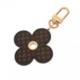 LOUIS VUITTON ルイヴィトン バッグチャーム　チョコレートフラワー ブラウン M02197 ユニセックス レザー キーホルダー Aランク 中古 銀蔵