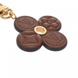 LOUIS VUITTON ルイヴィトン バッグチャーム　チョコレートフラワー ブラウン M02197 ユニセックス レザー キーホルダー Aランク 中古 銀蔵