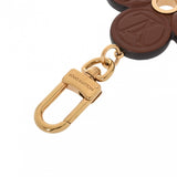 LOUIS VUITTON ルイヴィトン バッグチャーム　チョコレートフラワー ブラウン M02197 ユニセックス レザー キーホルダー Aランク 中古 銀蔵