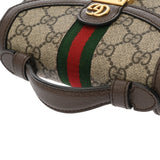 GUCCI グッチ オフディア ミニトップ ハンドルバッグ 2WAY ベージュ/エボニー/ブラウン 696180 レディース GGスプリームキャンバス/レザー ハンドバッグ Aランク 中古 銀蔵