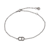 CHRISTIAN DIOR クリスチャンディオール CLAIR D LUNE ブレスレット シルバー/ホワイト レディース メタル クリスタル ブレスレット Aランク 中古 銀蔵