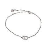 CHRISTIAN DIOR クリスチャンディオール CLAIR D LUNE ブレスレット シルバー/ホワイト レディース メタル クリスタル ブレスレット Aランク 中古 銀蔵