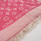 LOUIS VUITTON ルイヴィトン ショールモノグラム シャイン ピンク レディース シルク60％/ウール40％ ショール ABランク 中古 銀蔵