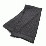LOUIS VUITTON ルイヴィトン ショールモノグラム アントラシット グレー M74752 レディース シルク60％/ウール40％ ショール ABランク 中古 銀蔵