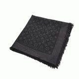 LOUIS VUITTON ルイヴィトン ショールモノグラム アントラシット グレー M74752 レディース シルク60％/ウール40％ ショール ABランク 中古 銀蔵