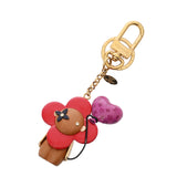LOUIS VUITTON ルイヴィトン ヴィヴィエンヌ ハート 風船 ブラウン/レッド/ピンクパープル系 M80249 レディース メタル/ウッド/エナメル キーホルダー ABランク 中古 銀蔵