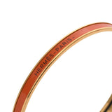 HERMES エルメス ブレスレット ユニ オレンジ ゴールド金具 ユニセックス エナメル ブレスレット Aランク 中古 銀蔵