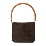 LOUIS VUITTON ルイヴィトン モノグラム ルーピング MM ブラウン M51146 レディース モノグラムキャンバス ワンショルダーバッグ ABランク 中古 銀蔵