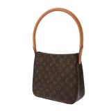 LOUIS VUITTON ルイヴィトン モノグラム ルーピング MM ブラウン M51146 レディース モノグラムキャンバス ワンショルダーバッグ ABランク 中古 銀蔵