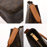 LOUIS VUITTON ルイヴィトン モノグラム ルーピング MM ブラウン M51146 レディース モノグラムキャンバス ワンショルダーバッグ ABランク 中古 銀蔵