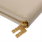 CELINE セリーヌ ラージジップウォレット ベージュ A80288 レディース グレインカーフ 長財布 Aランク 中古 銀蔵