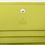 GUCCI グッチ GGマーモント コンパクトウォレット ダブルG ライムグリーン 466492 レディース レザー 二つ折り財布 Aランク 中古 銀蔵