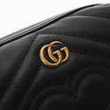 GUCCI グッチ GGマーモント コスメポーチ ブラック 476165 ユニセックス レザー ポーチ Aランク 中古 銀蔵