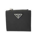 PRADA プラダ コンパクトウォレット ブラック 2ML049 ユニセックス サフィアーノレザー 二つ折り財布 Aランク 中古 銀蔵
