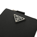 PRADA プラダ コンパクトウォレット ブラック 2ML049 ユニセックス サフィアーノレザー 二つ折り財布 Aランク 中古 銀蔵