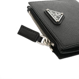 PRADA プラダ コンパクトウォレット ブラック 2ML049 ユニセックス サフィアーノレザー 二つ折り財布 Aランク 中古 銀蔵
