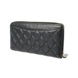 CHANEL シャネル マトラッセ クラシック ロングジップウォレット ブラック AP0242 レディース キャビアスキン 長財布 ABランク 中古 銀蔵