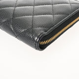 CHANEL シャネル マトラッセ クラシック ロングジップウォレット ブラック AP0242 レディース キャビアスキン 長財布 ABランク 中古 銀蔵