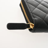 CHANEL シャネル マトラッセ クラシック ロングジップウォレット ブラック AP0242 レディース キャビアスキン 長財布 ABランク 中古 銀蔵