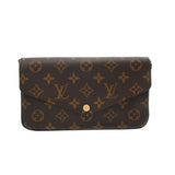 LOUIS VUITTON ルイヴィトン モノグラム ポシェットフェリシー フューシャ M61276 レディース モノグラムキャンバス チェーンウォレット Aランク 中古 銀蔵